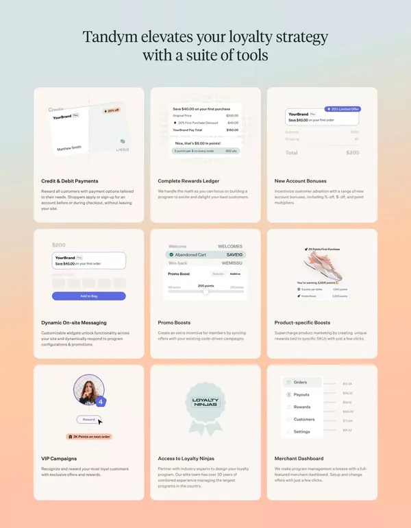 Tandym | Branded cards for the best brands - Landing design inspiration