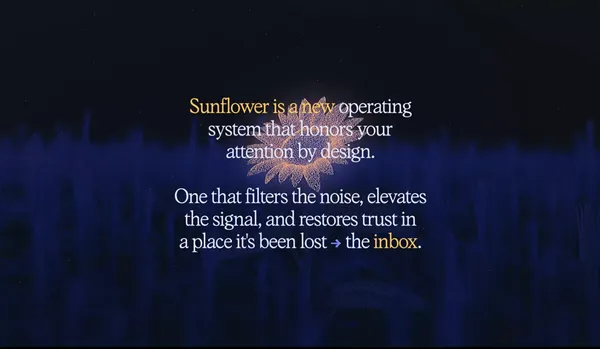 Sunflower. An inbox that works, for you. - Landing design inspiration