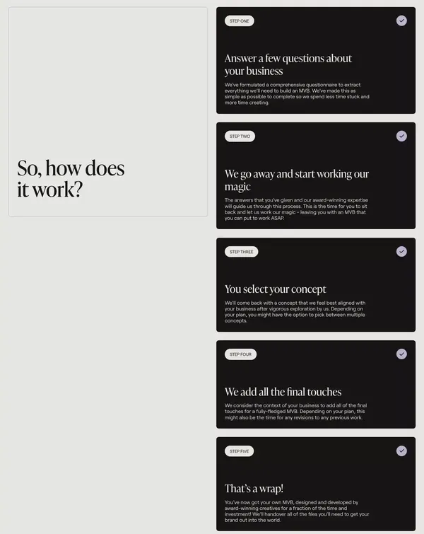 Em vee bee - Landing design inspiration