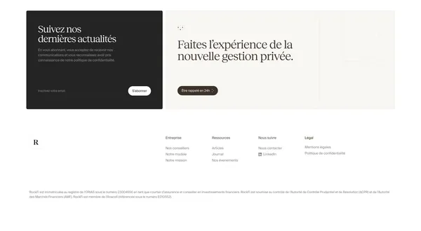 RockFi - La nouvelle gestion privée - Landing design inspiration