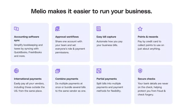 Pay & Get Paid: Easy Bill Paying Service for Businesses | Melio - Landing design inspiration