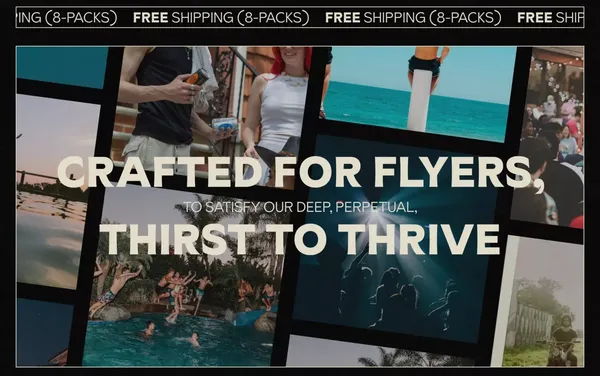 Sparkling RTD Cannabis Cocktails | Flyers Cocktail Co. - Ecommerce design inspiration