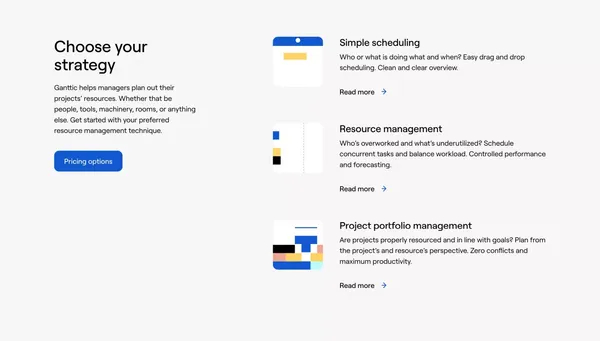Plan your resources with maximum efficiency - Ganttic - Landing design inspiration