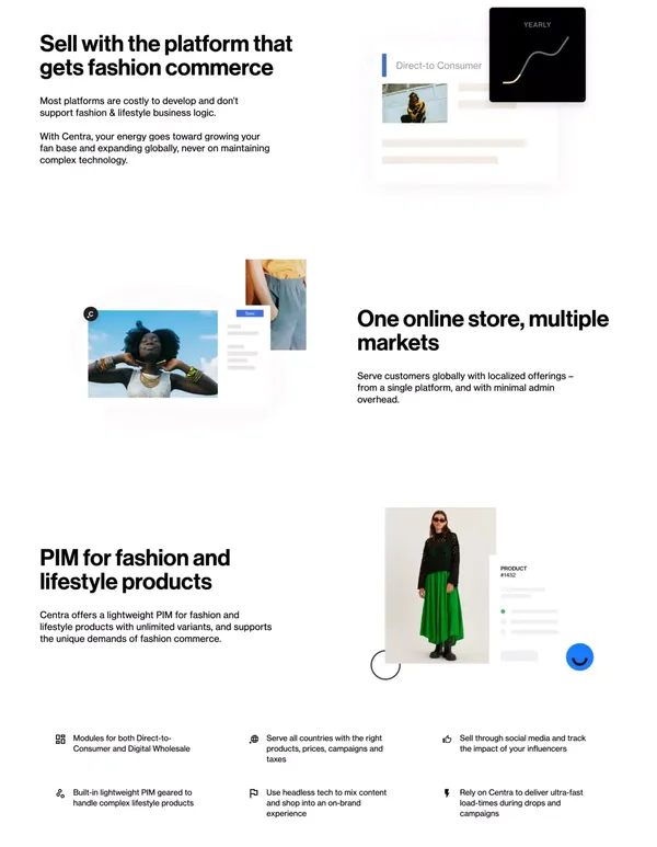 Centra: Headless Ecommerce Platform for Lifestyle & Fashion Brands - Landing design inspiration