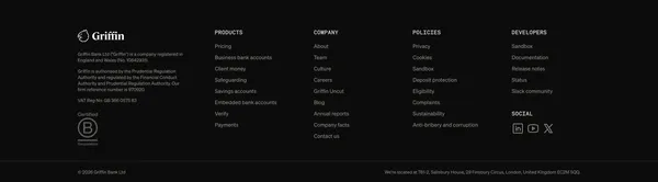 Griffin - The bank you can build on - Landing design inspiration