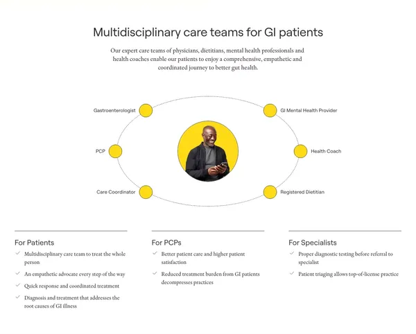 SideBy Care | Virtual GI Care Teams - Landing design inspiration