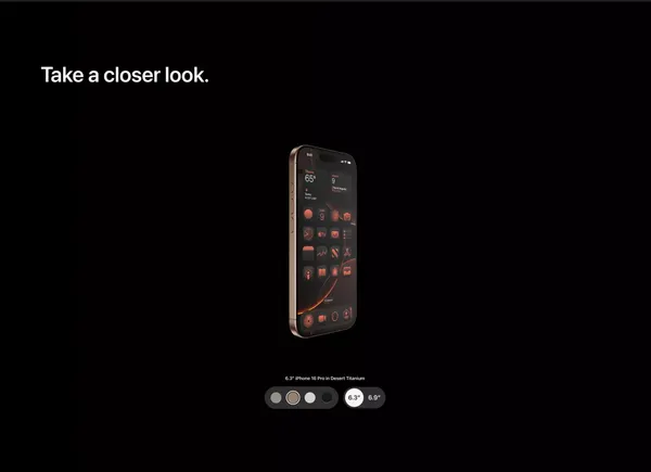 iPhone 16 Pro and iPhone 16 Pro Max - Apple - Landing design inspiration
