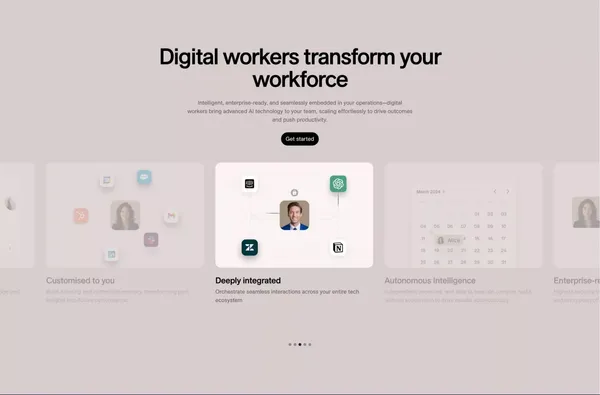 11X – Digital workers, Human results - Landing design inspiration