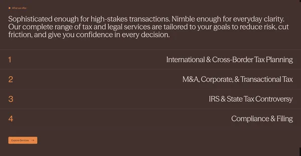 Quinn Global Tax Law | International Tax & Legal Advisory Firm - Landing design inspiration