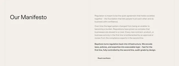 AI Front Door for Legal & Compliance | Bayshore - Landing design inspiration