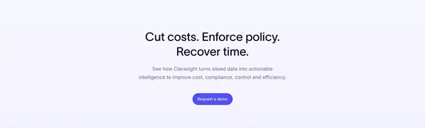 Clarasight – The AI Platform for Enterprise Travel & Expense - Landing design inspiration