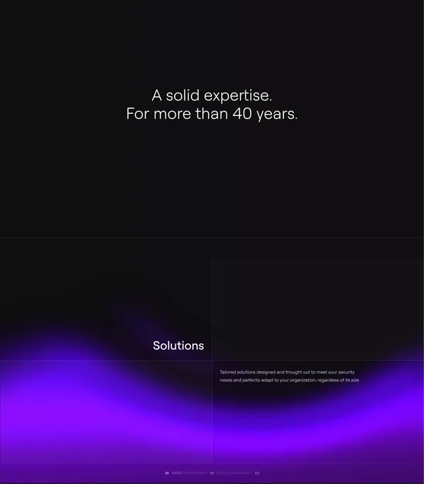 Advanced cybersecurity solutions - Landing design inspiration