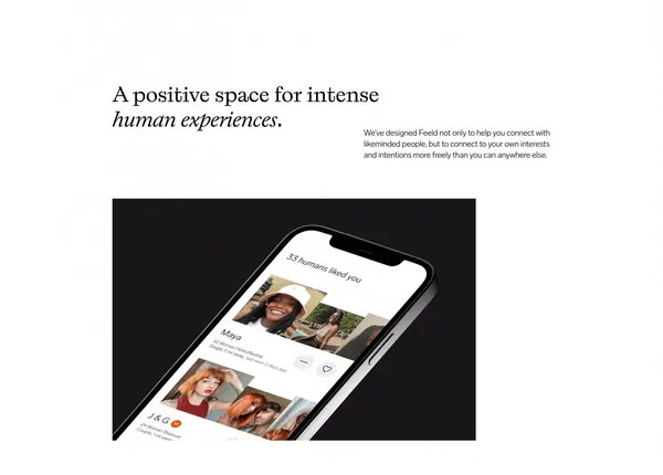 Dating app for the open–minded to meet like–minded | Feeld - Landing design inspiration