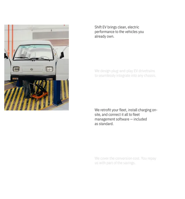 The Fast Track to Electric | ShiftEV - Landing design inspiration