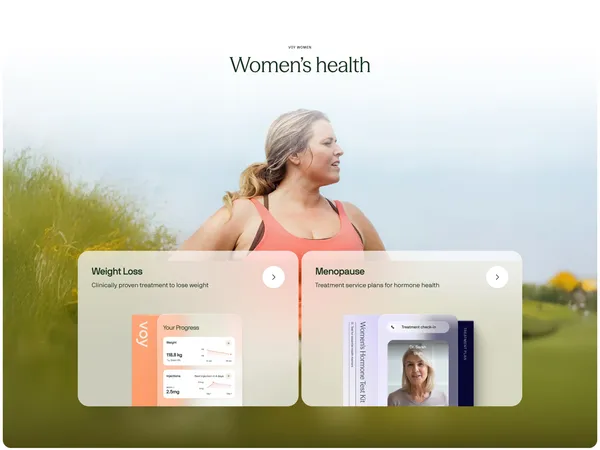 Your Proactive Companion for Healthy Living | Voy - Landing design inspiration