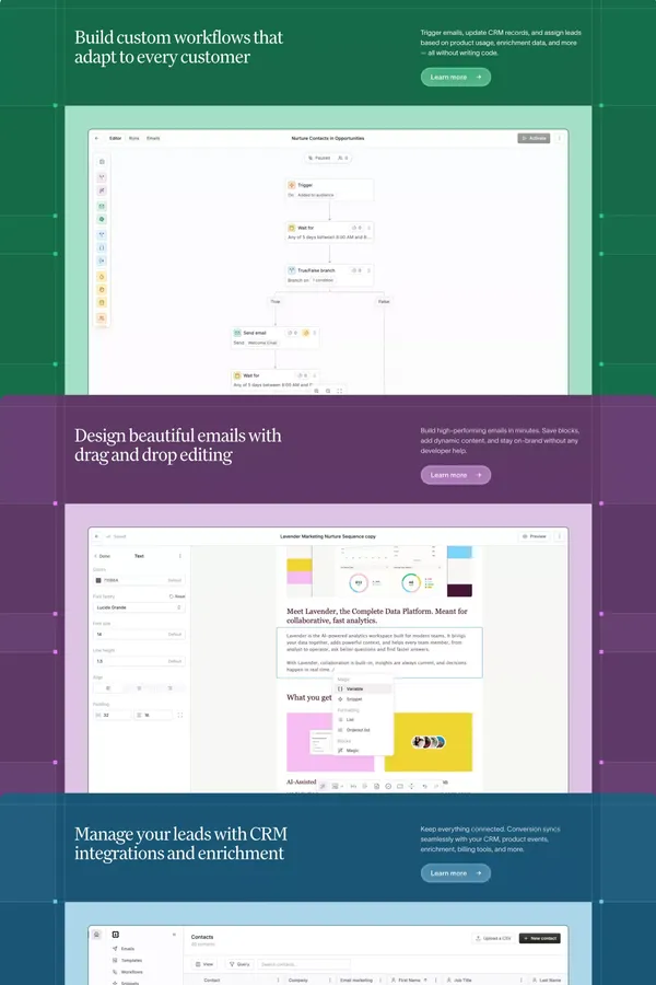 Conversion | B2B Marketing Automation Platform - Landing design inspiration