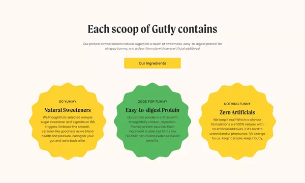 Gutly | Super friendly, to your sensitive tummy! - Landing design inspiration