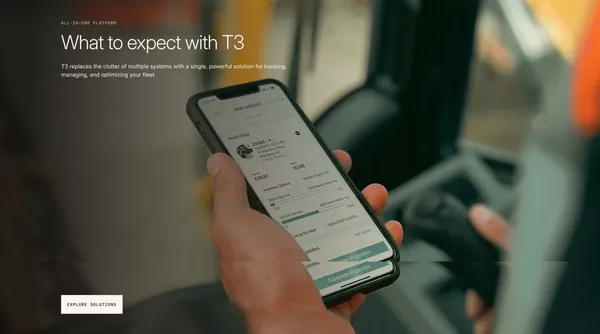 T3 by EquipmentShare - Landing design inspiration