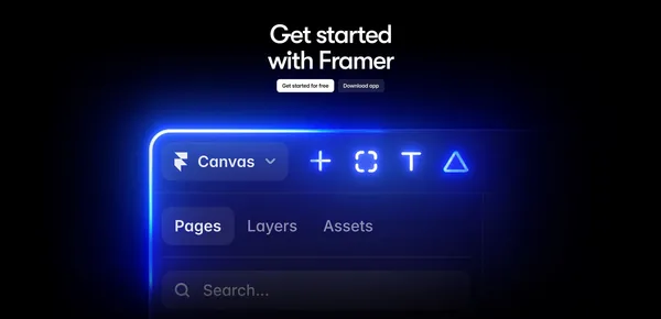 Framer: Create a professional website, free. No code website builder loved by designers. - Landing design inspiration