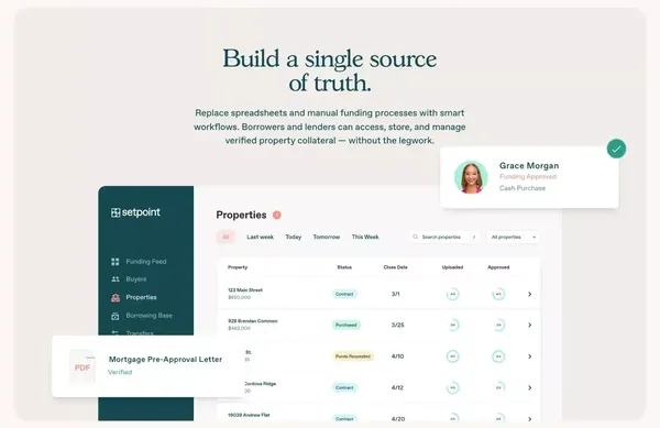 Setpoint — the modern real estate funding platform - Landing design inspiration