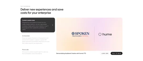 Hume AI - Landing design inspiration