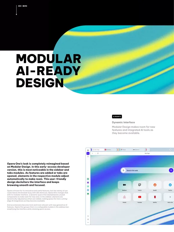 Opera One | Browsing reinvented | Opera - Landing design inspiration