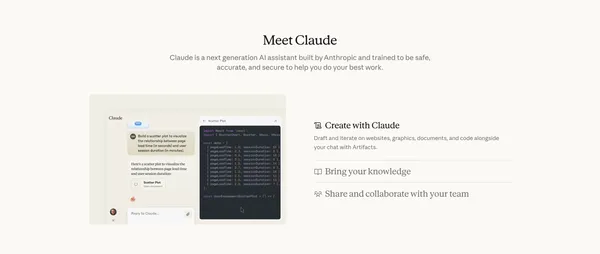Claude.ai - Landing design inspiration