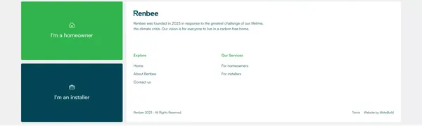 Renbee - Landing design inspiration