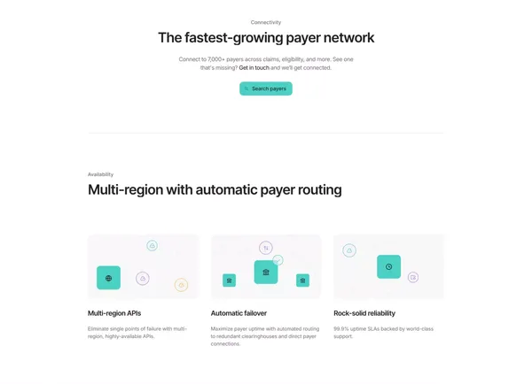 Stedi - The only API-first clearinghouse - Landing design inspiration