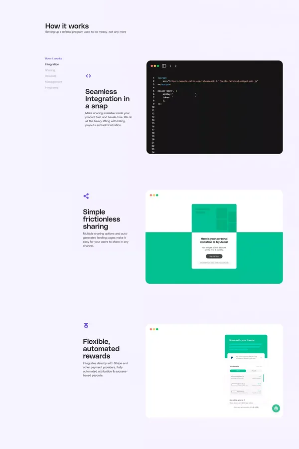 Cello | User-led growth platform for B2B SaaS - Landing design inspiration