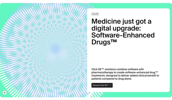 Click Therapeutics - Where Science Meets Software - Landing design inspiration