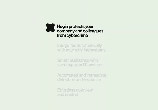 Hugin – Effortless cybersecurity. - Landing design inspiration