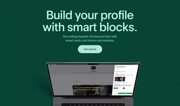Link in bio site for creative minds | nano.site - Landing design inspiration