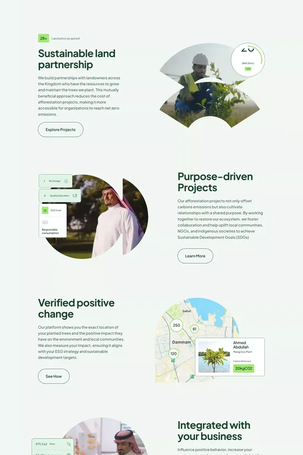 Netzero | Sustainable Afforestation Solution - Landing design inspiration