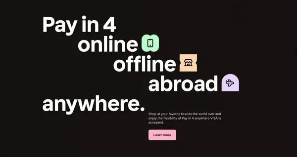 The Klarna Card: Pay online, offline & abroad - Landing design inspiration