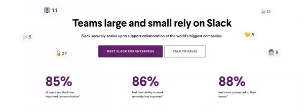Slack is your digital HQ | Slack - Landing design inspiration