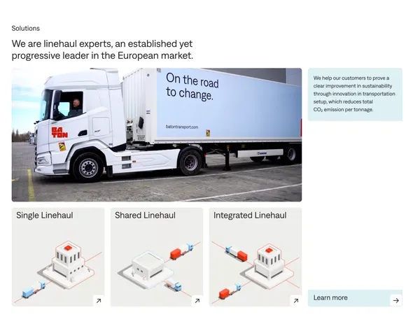 Baton Transport - Landing design inspiration
