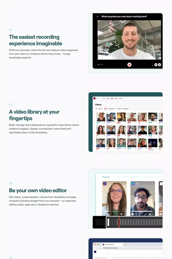 Work is personal again | Vouch - Landing design inspiration