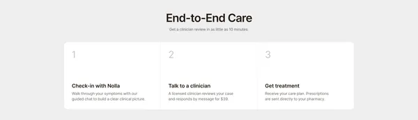 Nolla — Great Care Starts with Good Questions - Landing design inspiration
