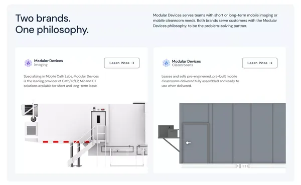 Mobile Imaging Labs and Cleanrooms | Modular Devices - Landing design inspiration