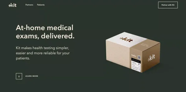 Kit: at-home health testing for your business - Landing design inspiration