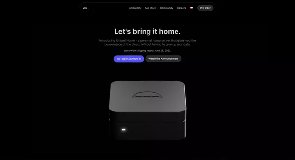 Umbrel — The ultimate home server and OS for self-hosting - Landing design inspiration