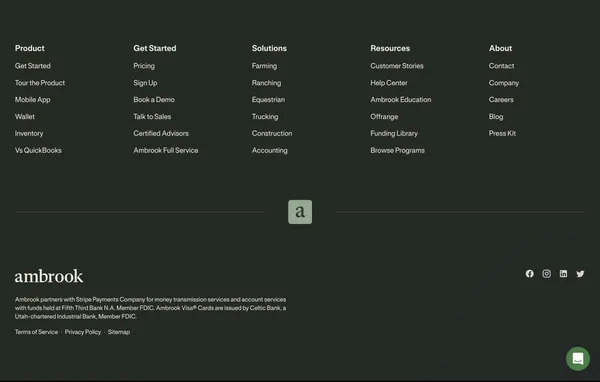 Ambrook - Accounting software made for America's family-run businesses - Landing design inspiration