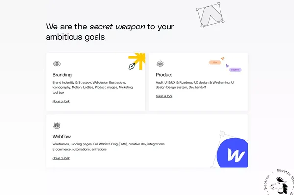 Mazette.co - Brand, Product, Webflow - Landing design inspiration