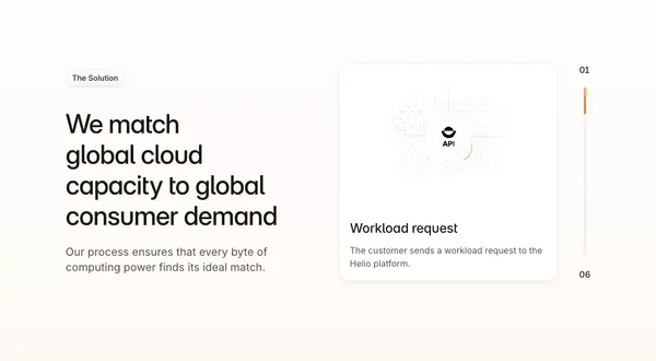 Helio: Powering a Brighter Cloud - Product page design inspiration