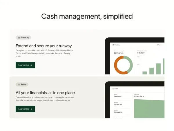 Vesto | Cash Management For Startups - Landing design inspiration