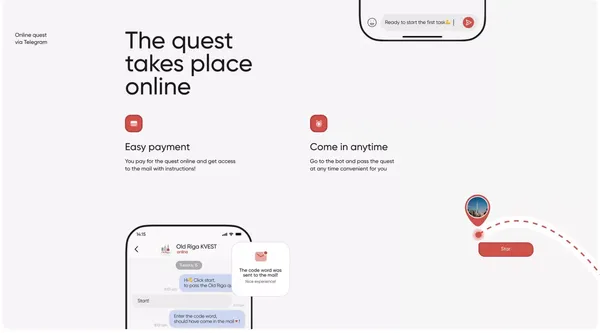Old Riga KVEST - Landing design inspiration