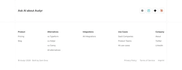 Audyr — Know exactly what to build next - Landing design inspiration