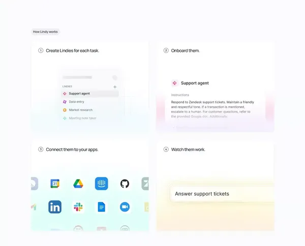 Lindy.ai — Meet Your AI Assistant - Landing design inspiration