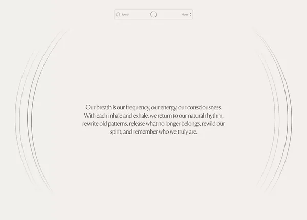 Frequency Breathwork - Landing design inspiration